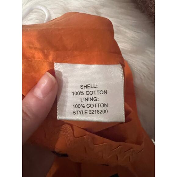 Tory Burch A Line Midi Skirt Orange w/ Bronze Studs Studded Spring Summer Size 0 - Picture 5 of 6